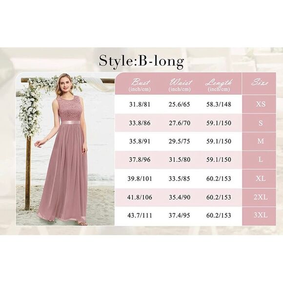 NEW Lace Bridesmaid Dress Sleeveless Maxi 3X - Picture 4 of 5